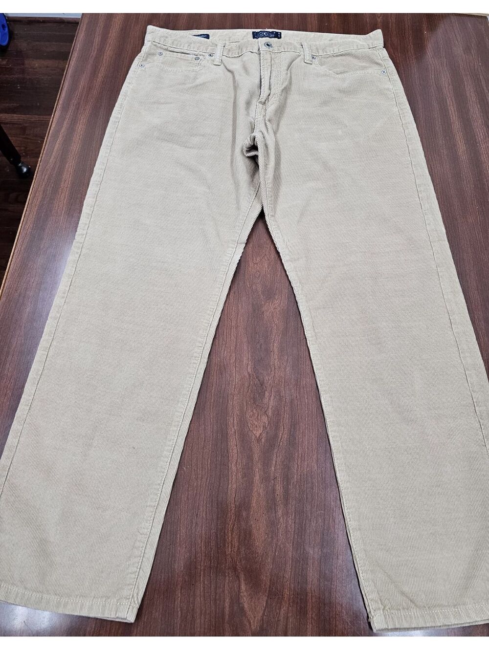 Lucky Brand 221 Orginal Straight Corduroy Pants Mens 38x30 Tan Beige 100% Cotton